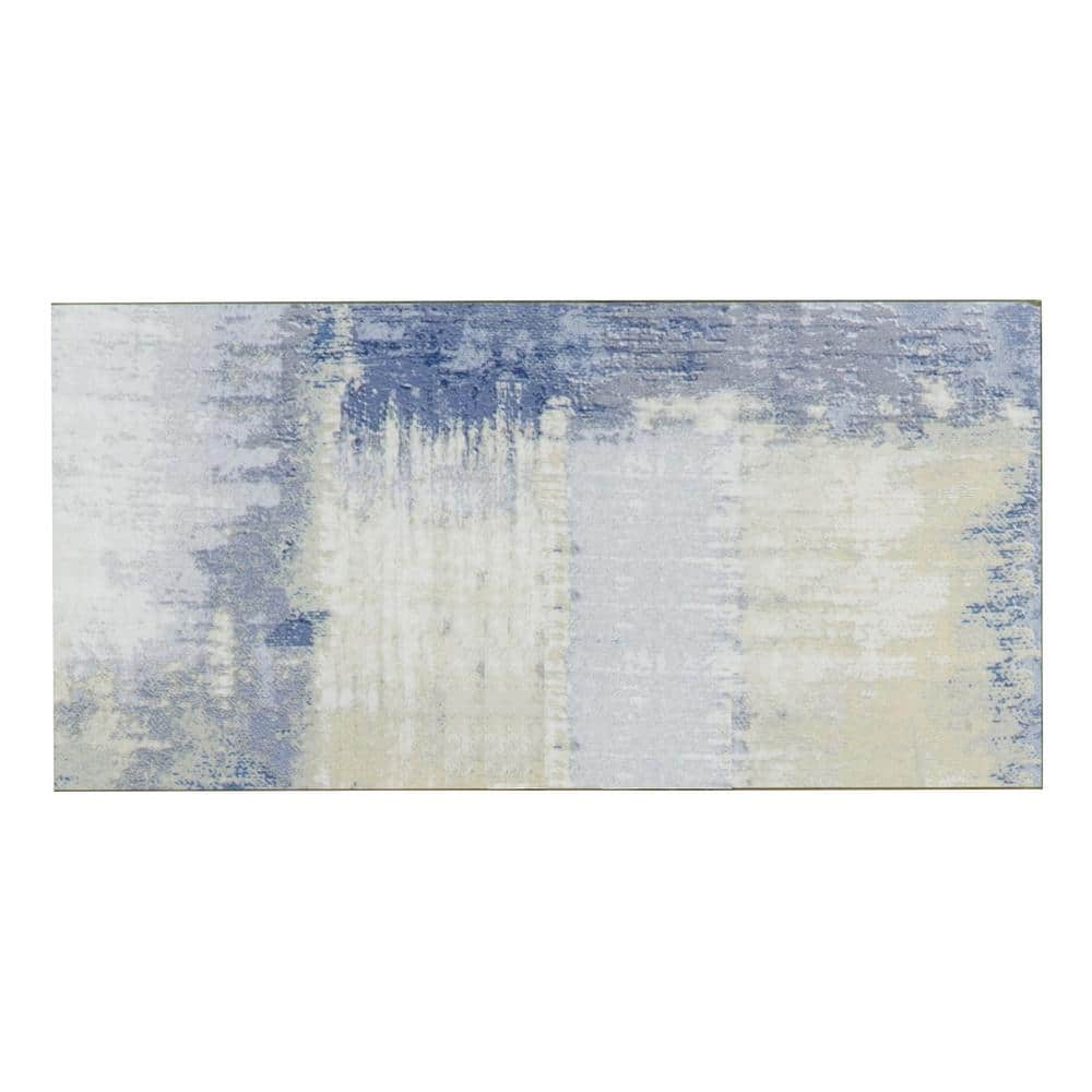 Modern Farmhouse Blue Wood Subway 4 in. x 8 in. Glass Decorative Tile (4.44 sq. ft.) - Hercitys