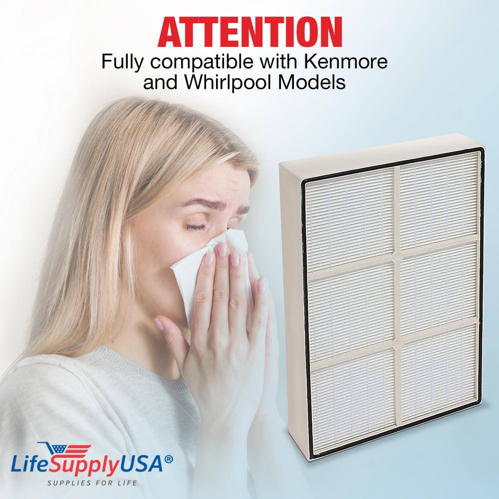 True HEPA Filter Replacement Compatible with Whirlpool Kenmore, – Easy Install, Effective Particle Filtration, Durable - Hercitys