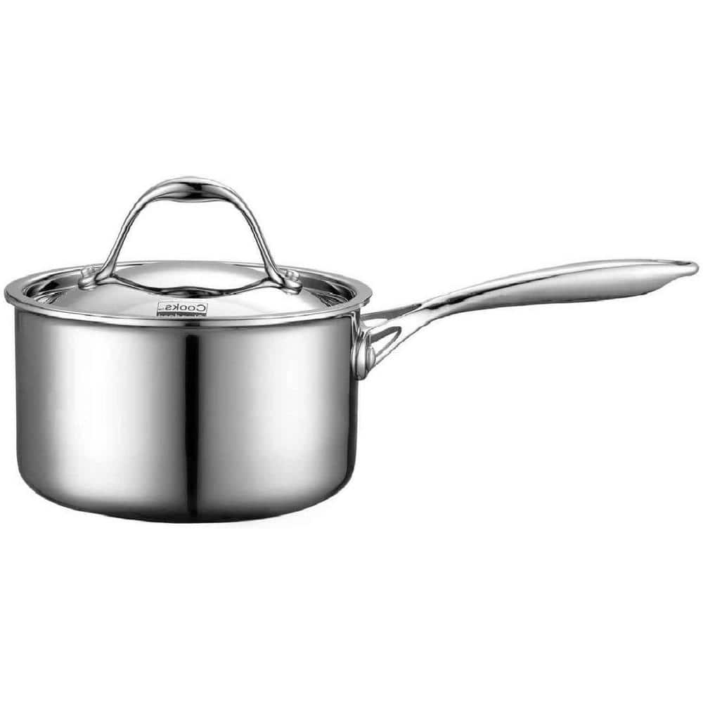 Multi-Ply Clad 1.5 qt. Stainless Steel Sauce Pan with Lid - Hercitys