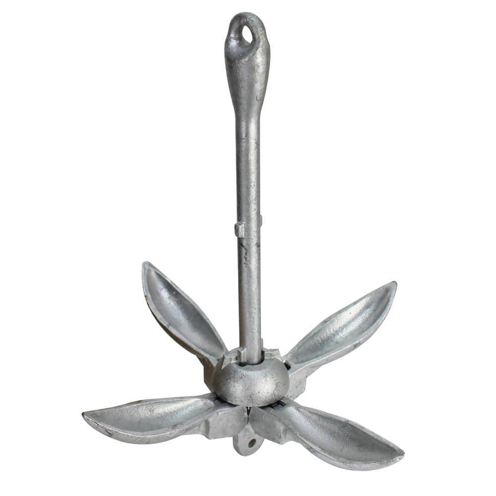 BoatTector Galvanized Folding/Grapnel Anchor – 13 lbs. - Hercitys