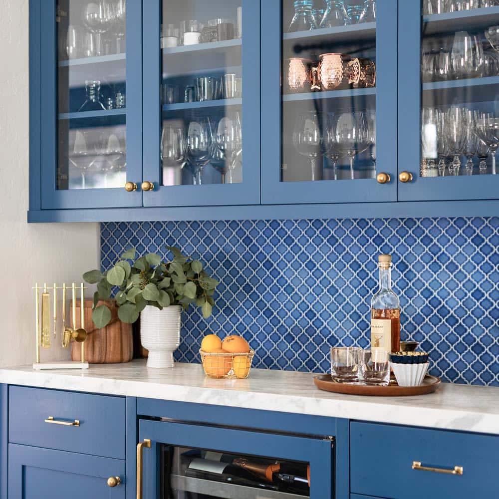 Hudson Tangier Denim Blue 12-3/8 in. x 12-1/2 in. Porcelain Mosaic Tile (11.0 sq. ft./Case) - Hercitys