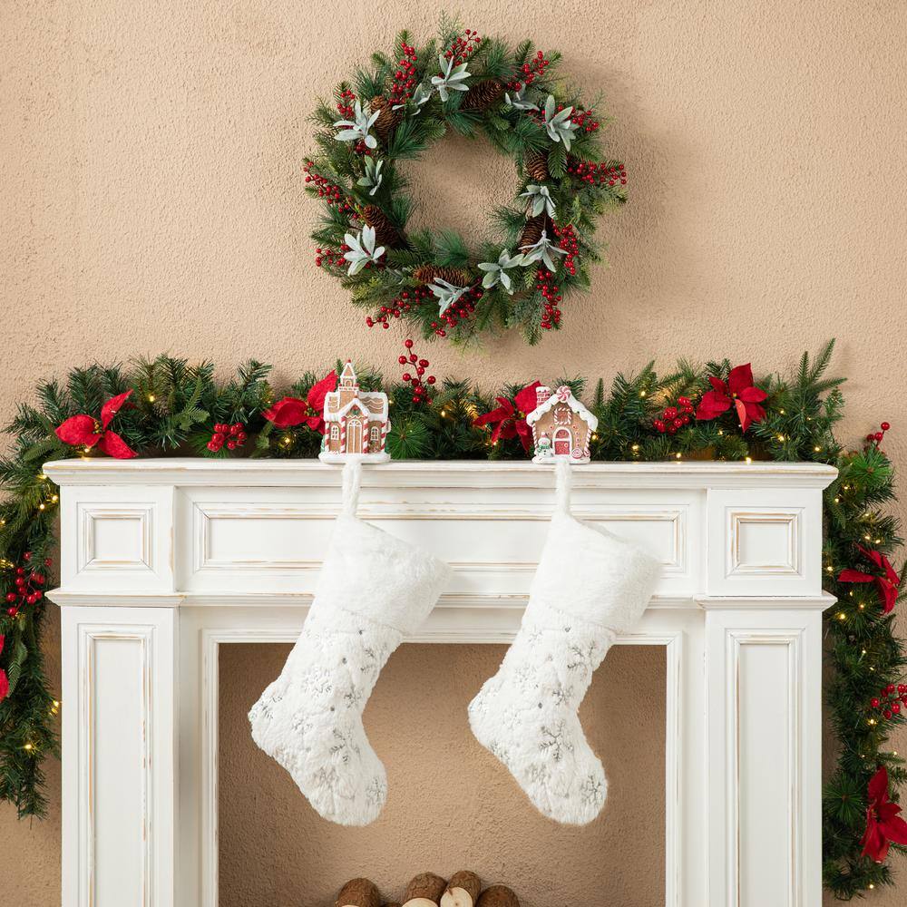 Resin Gingerbread House Stocking Holders (Set of 2) - Hercitys