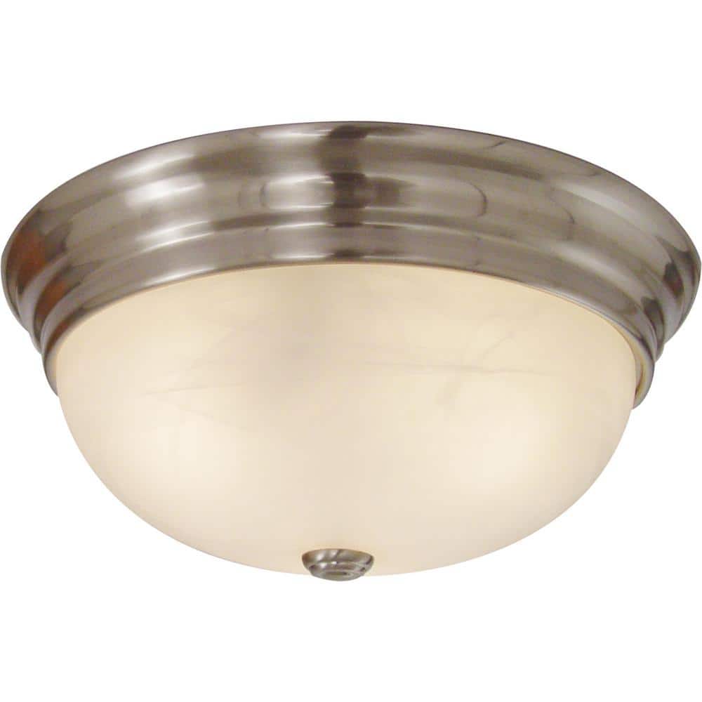Trinidad 3-Light Brushed Nickel Flush Mount - Hercitys