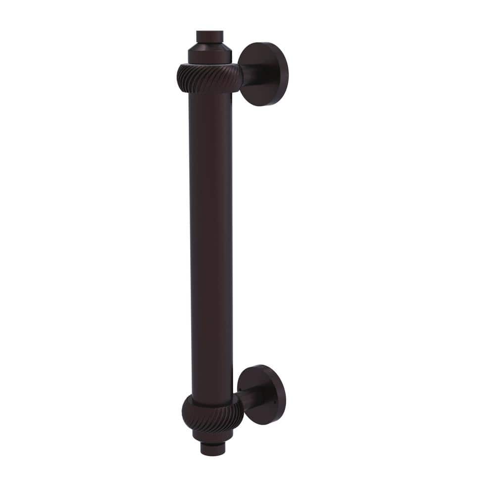 8 in. Center-to-Center Door Pull with Twisted Aents in Antique Bronze - Hercitys