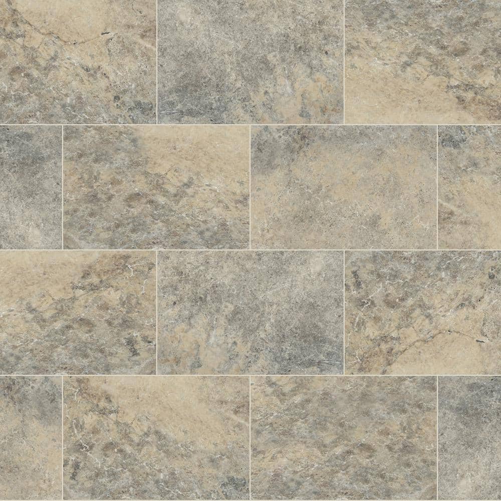 Silver 2 cm. x 24 in. x 16 in. Tumbled Travertine Paver Tile (2.67 sq. ft.) - Hercitys