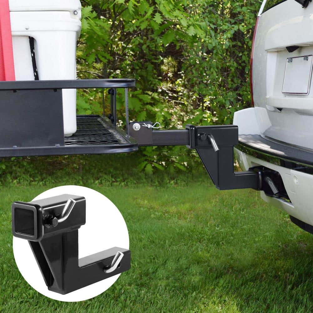 Trailer Hitch Riser, for 2 in. Receiver with 6 in. Rise/Drop, Trailer Receiver Hitch Extender Extension Adapter, Black - Hercitys
