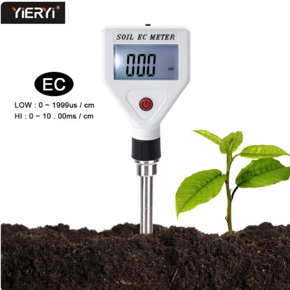 High Precision Metal Probe ATC Digital Conductivity Tester, Professional Soil CE Meter, Flower Gardening and Farmland - Hercitys