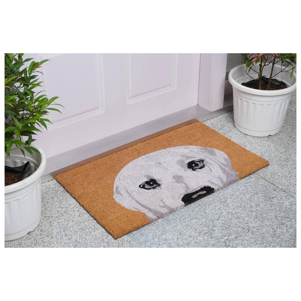 White Labrador 24 in. x 36 in. Indoor or Outdoor Door Mat - Hercitys