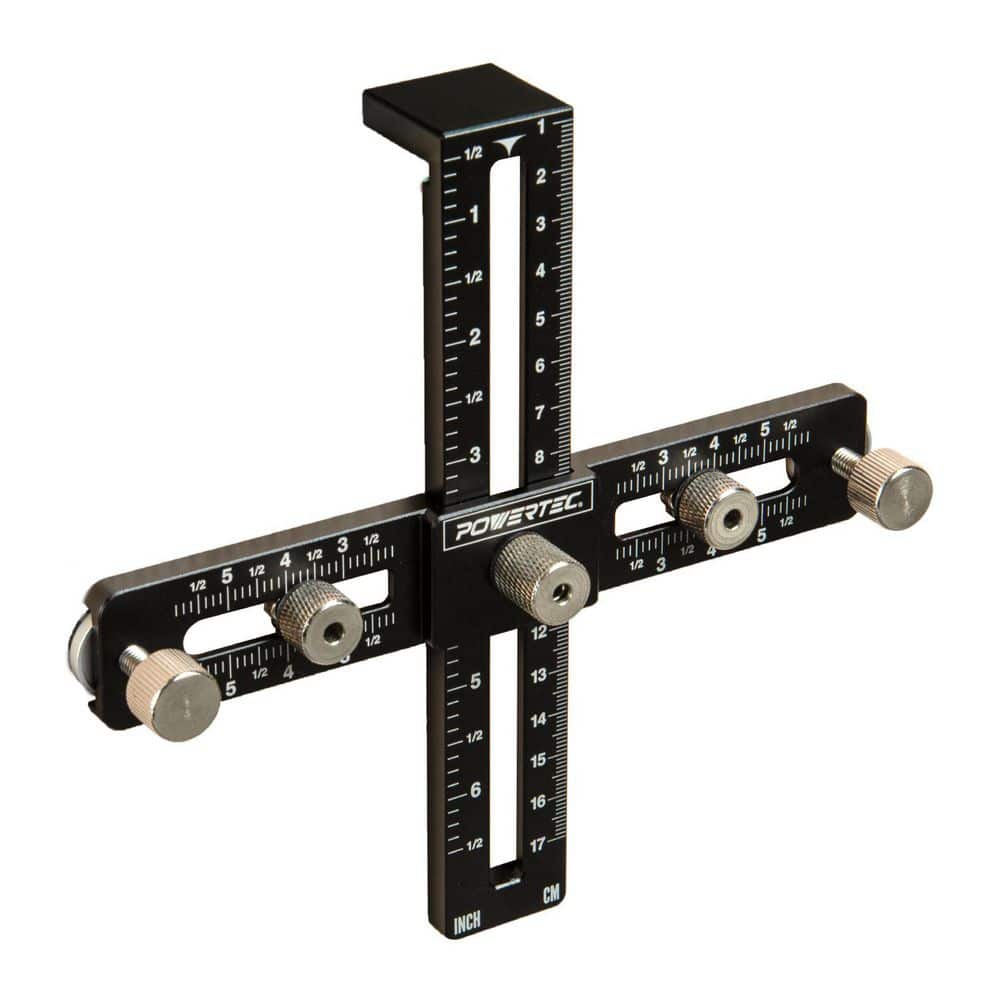 Adjustable Cabinet Hardware Jig for Knobs, Handles and Pulls, Cabinets, Woodworking, Doors and Drawers - Hercitys