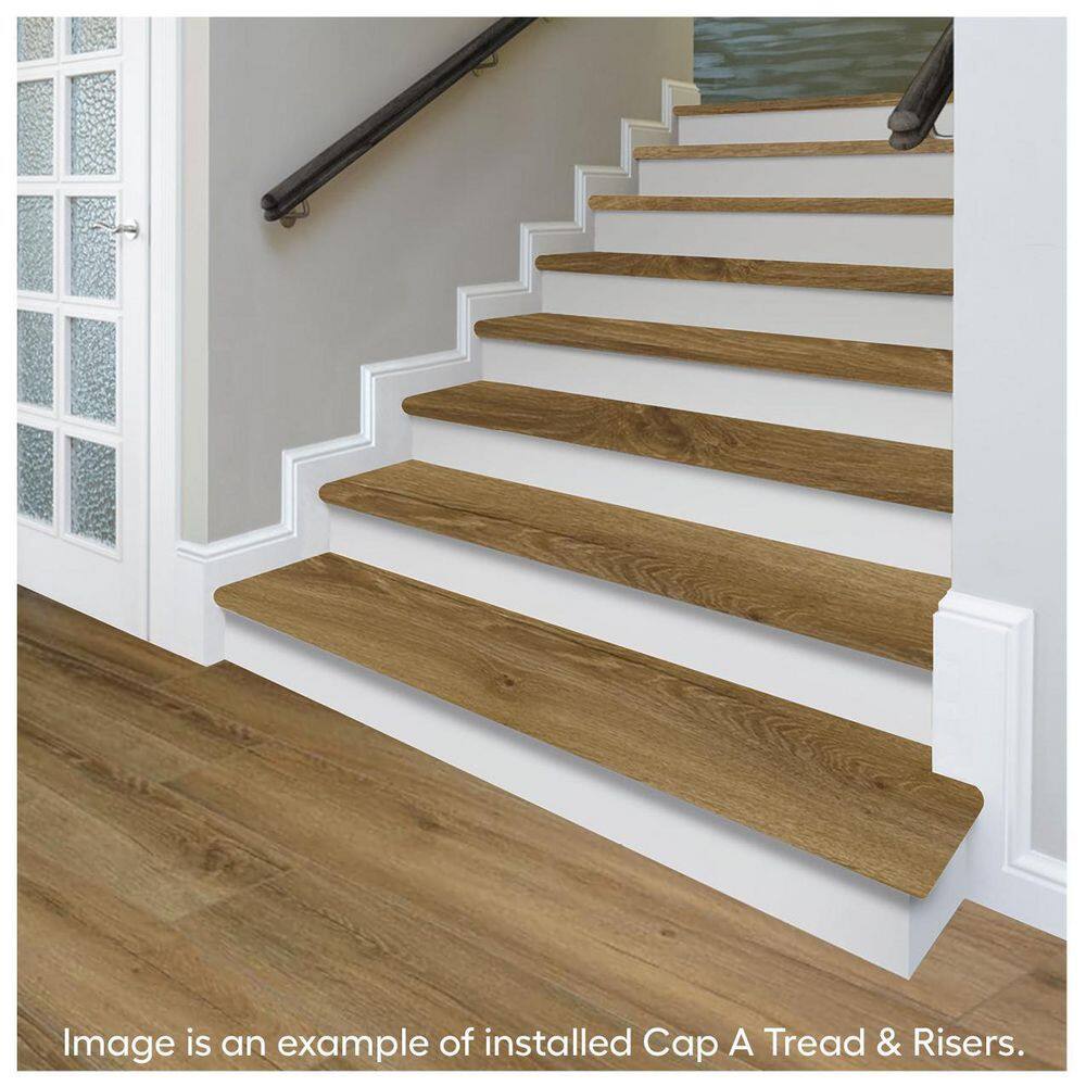 Bronze Belmont Oak/Moose Lake/Tanned Chester Oak 47in.Lx7.37in.Wx0.56 in.T Laminate Stair Reversible Riser - Hercitys