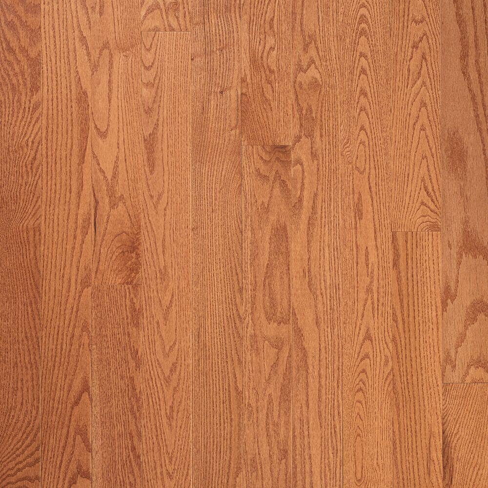 Plano Low Gloss Gunstock Oak 3/4 in. T x 4 in. W Smooth Solid Hardwood Flooring (18.5 sq.ft./ctn) - Hercitys