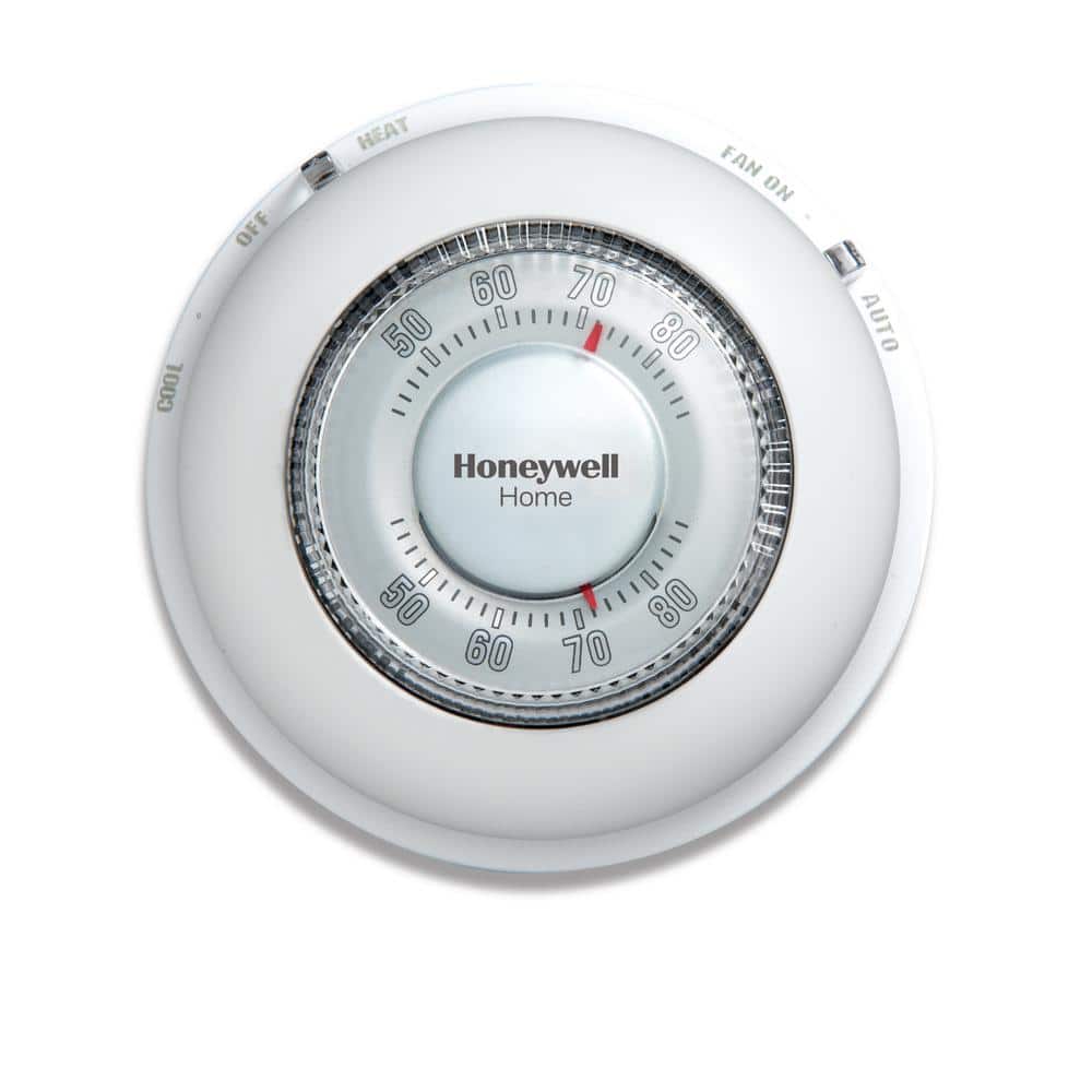 Round Non-Programmable Thermostat with 1H/1C Single Stage Heating and Cooling - Hercitys