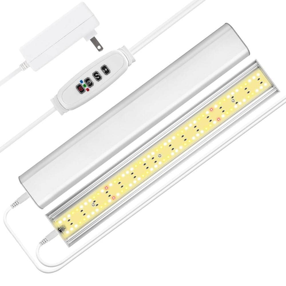 Full Spectrum Aluminum Plant Grow Light Strip for Indoor Plants with 192 LED Dimmable Bright, Auto On/Off Timer, 2-Pack - Hercitys