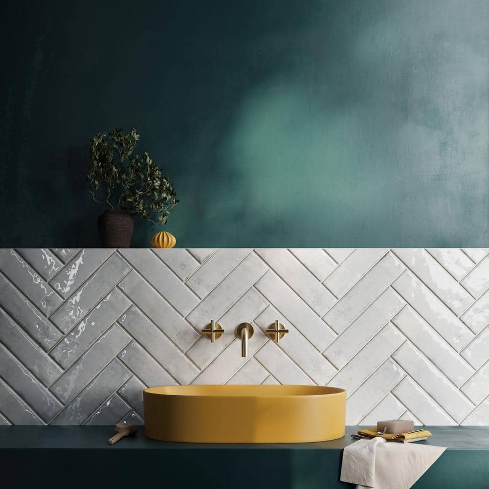 Moze Gray 3 in. x 12 in. 9 mm Ceramic Wall Tile (22-Piece) (5.38 sq. ft./ Box) - Hercitys