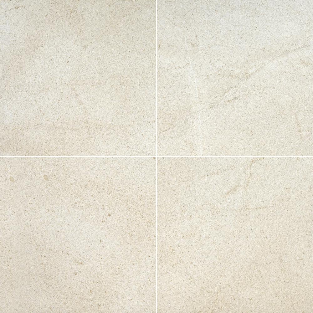 Skye Blonde 24 in. x 24 in. x 0.38 in. Matte Paver Porcelain Limestone Look Floor and Wall Tile (16 sq. ft./Case) - Hercitys