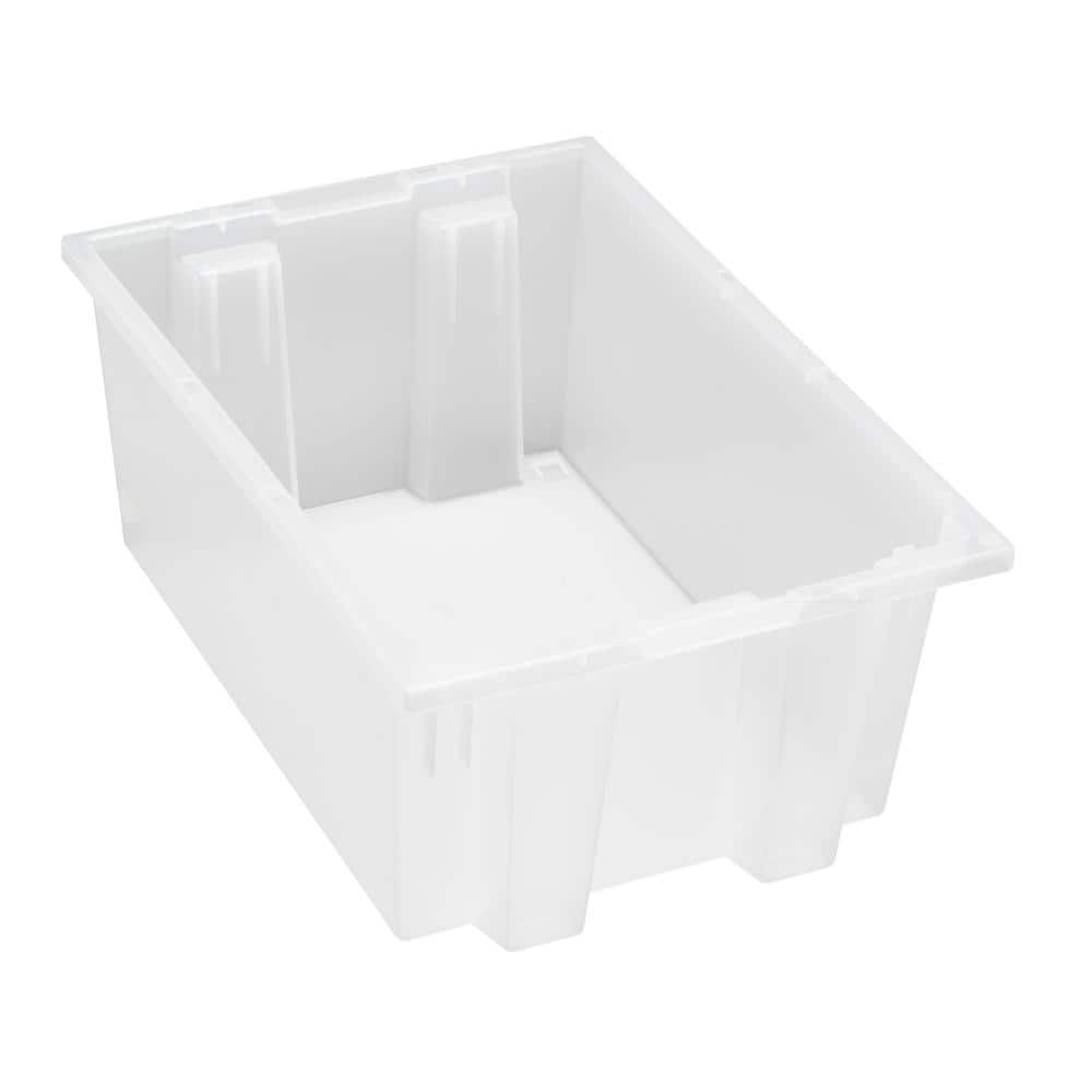 Quantum Genuine 6.10 Gal. Stack and Nest Tote in Clear (6-Pack) - Hercitys