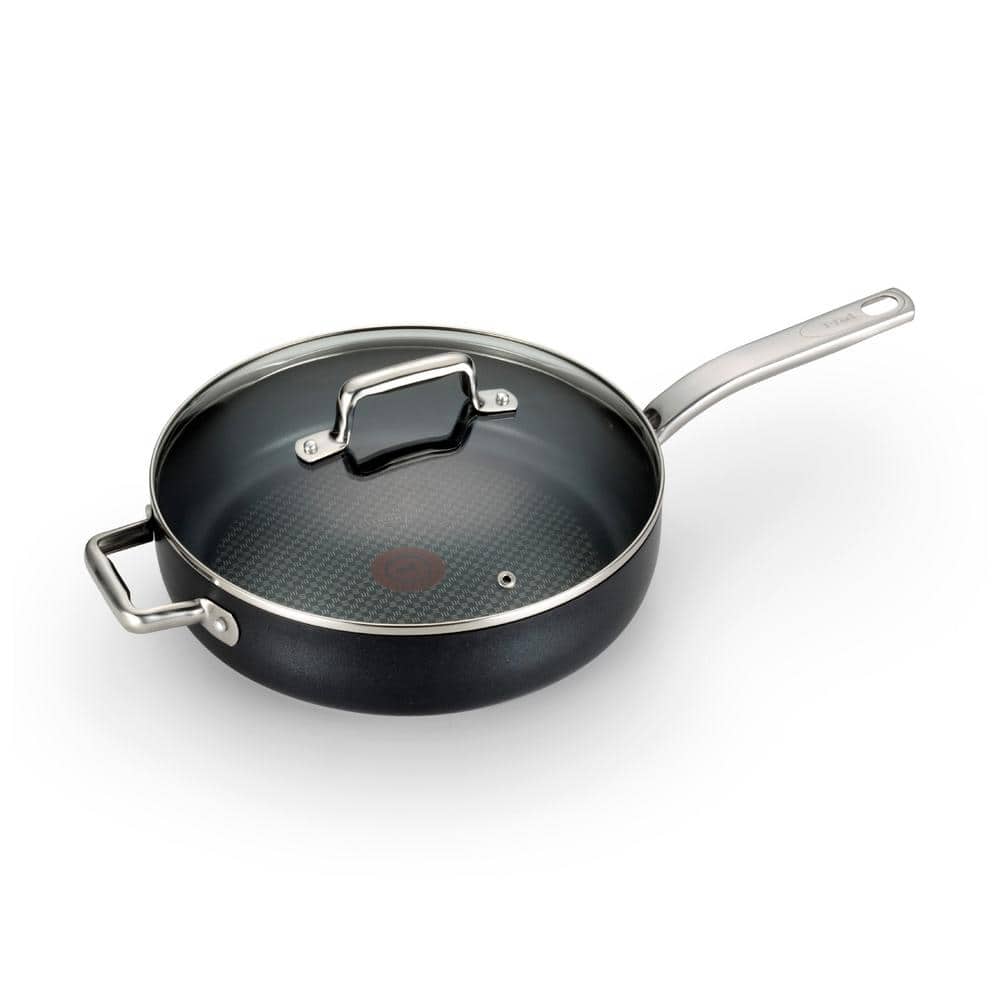 ProGrade 5 qt. Aluminum Nonstick Saute Pan with Lid, Black - Hercitys