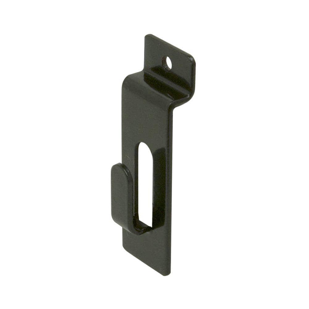 Black Slatwall Notch Picture Hanger Utility Hook (25-Pack) - Hercitys