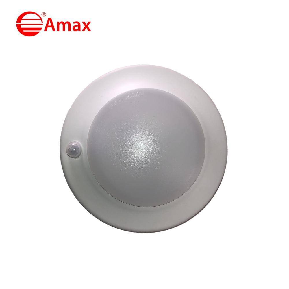 Motion Sensor 5.9 in. 1-Light White LED Semi-Flush Mount - Hercitys