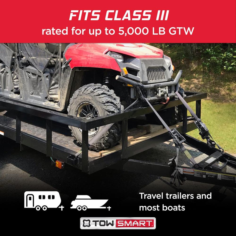 Class 3 5,000 lb. 5-1/4 in. Drop, 4 in. Rise, 1 in. Shank X-Mount Reversible Trailer Hitch Ball Mount - Hercitys