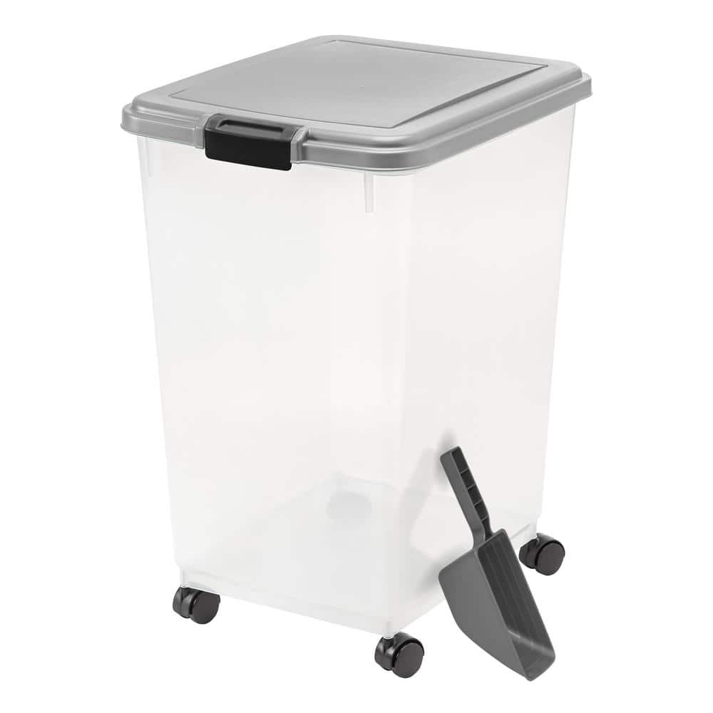 69 Qt. Airtight Pet Food Container in Chrome - Hercitys
