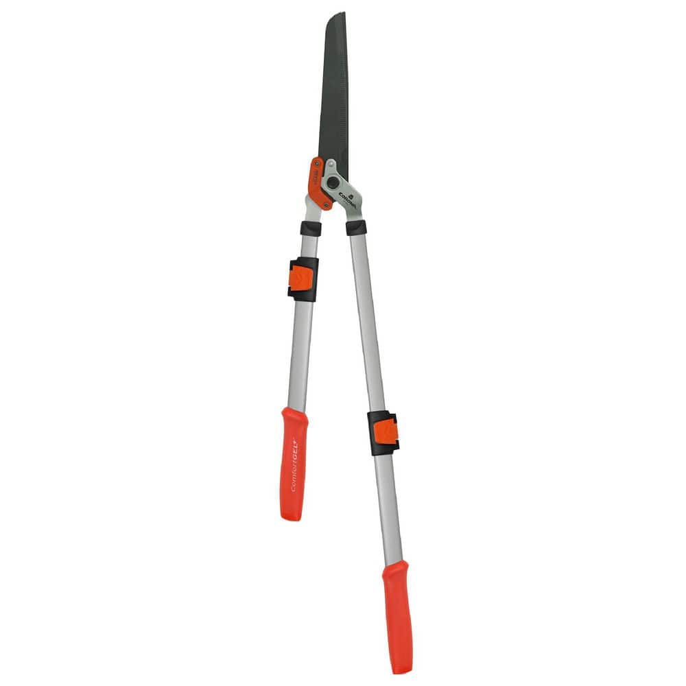 DualLINK 10 in. Non-Stick Coated Blade with Lightweight Steel Handles Extendable Hedge Shears - Hercitys