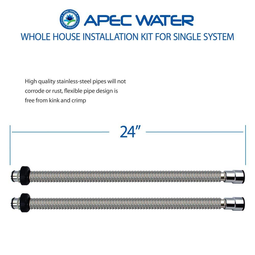 APEC Whole House System Single Tank Installation Kit for Water Filter or Water Softener System - Hercitys