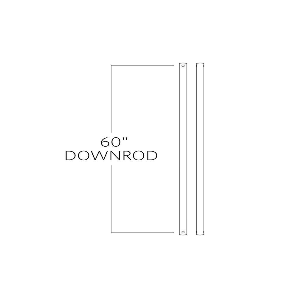 Maverick Coastal 60 in. Matte White Extension Downrod, 1/2 in. Inside Diameter - Hercitys