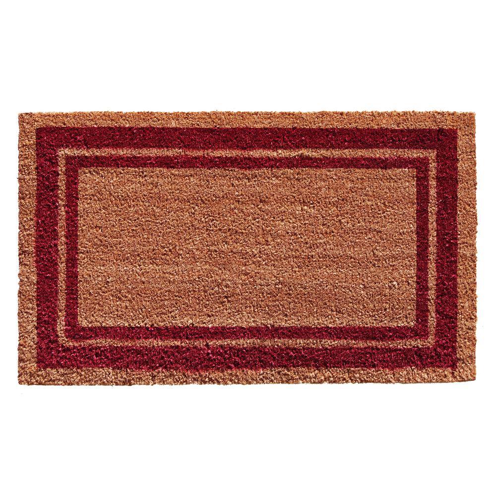 Burgundy Border Doormat 24″ x 36″ - Hercitys