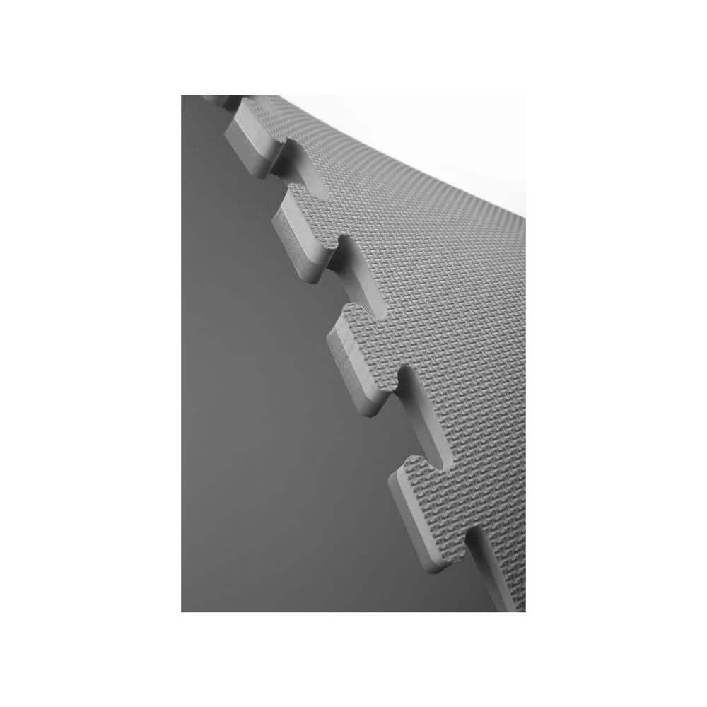 Black/Gray 24 in. x 24 in. EVA Foam Sport Multi-Purpose Reversible Interlocking Tiles (48 sq. ft. – 12 tiles) - Hercitys