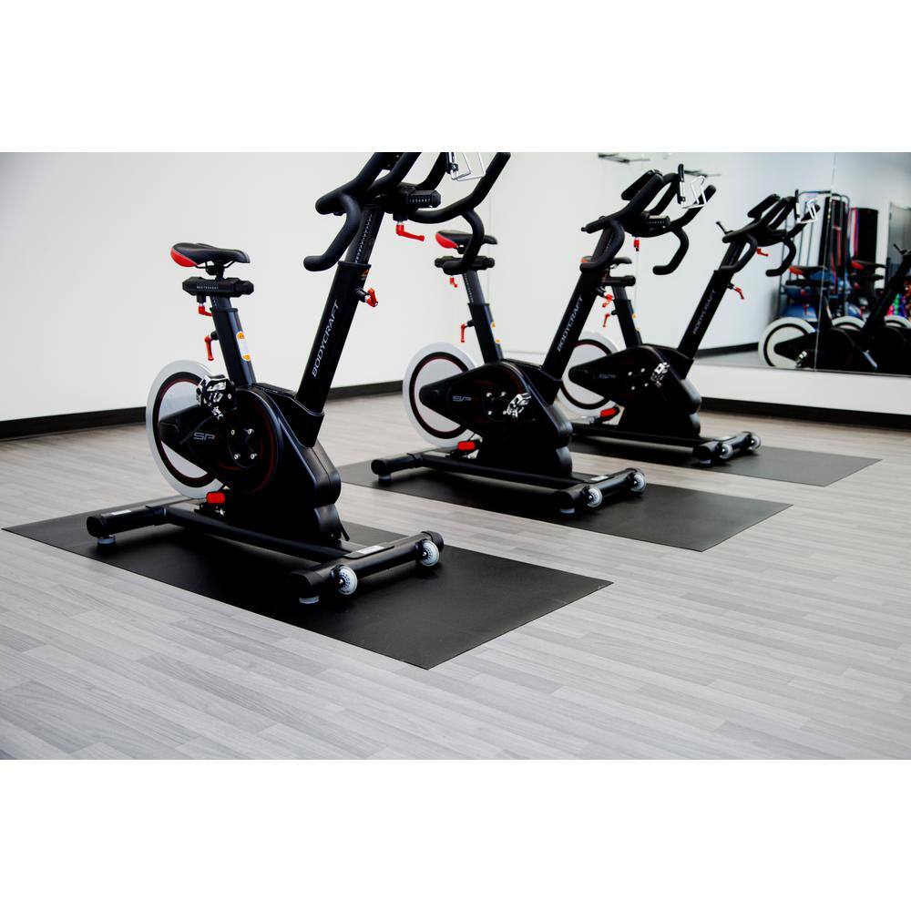 Midnight Black 36 in. x 84 in. Polyvinyl Exercise Equipment Mat (21 sq. ft.) - Hercitys