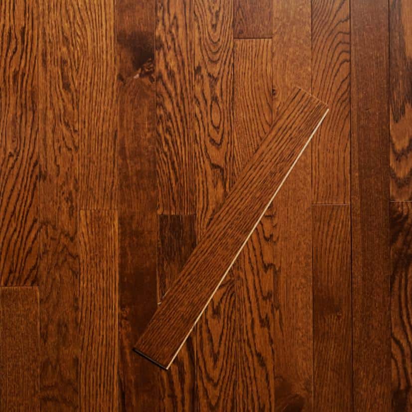 Heritage Oak 3/8 in. T x 3 in. W Tongue and Groove Smooth Engineered Hardwood Flooring (35.34 sq.ft./case) - Hercitys