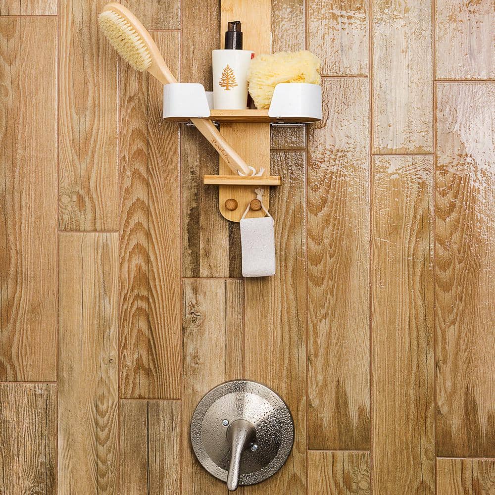 Grove Greige 4 in. x 24 in. 9.5mm Natural Porcelain Tile (20-piece 12.91 sq. ft. / box) - Hercitys