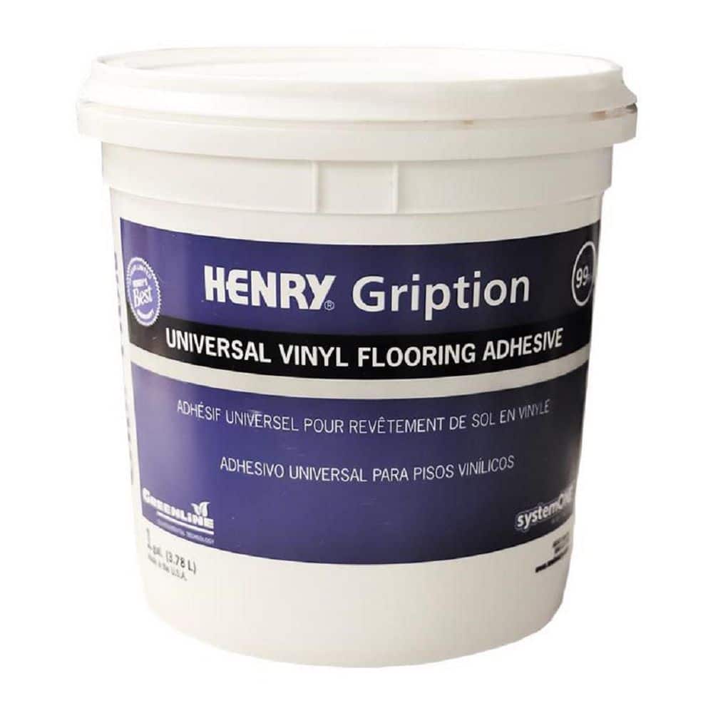 Gription 1 Gal. (4 qt. ) 24 Hour Dry Time Multipurpose Universal Carpet, LVT and Sheet Vinyl Floor Adhesive in Beige - Hercitys