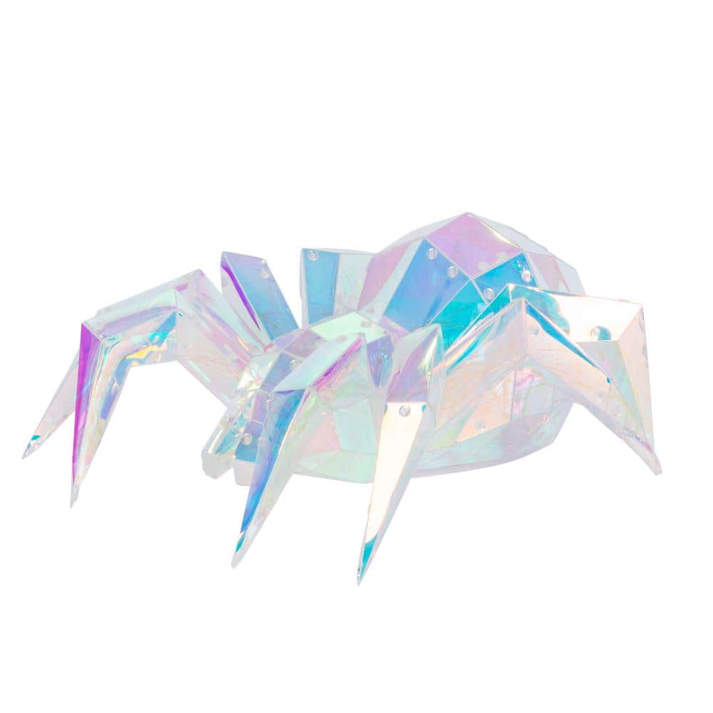 Spooky 13.78 in. USB Electric Lighted Hanging Halloween Holographic Hanging Spider with Remote Control - Hercitys