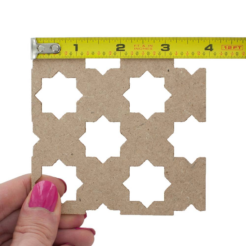 72 in. x 24 in. x 1/8 in. Unfinished Star Decorative Perforated Paintable MDF Screening Panel Insert - Hercitys