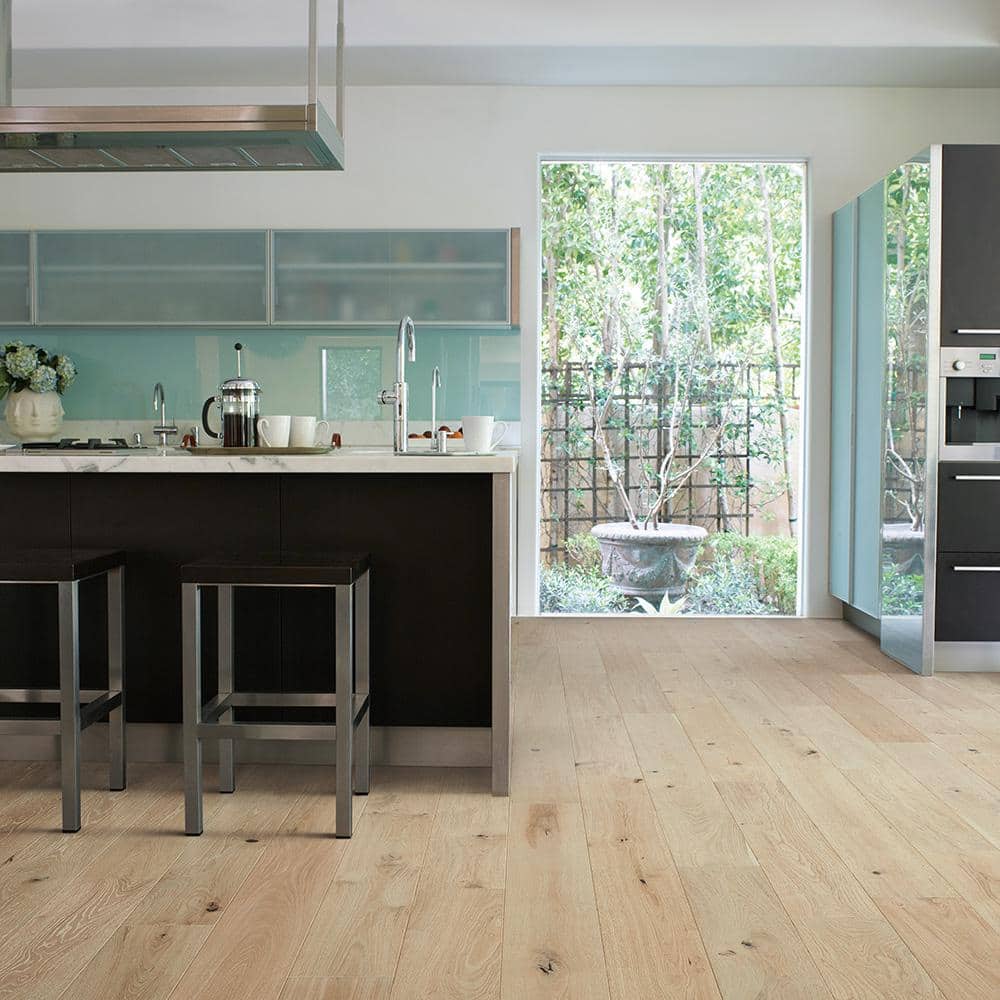 Tunitas French Oak 3/8 in. T x 6.5 in. W Click Lock Wire Brushed Engineered Hardwood Flooring (945.6 sq. ft./pallet) - Hercitys