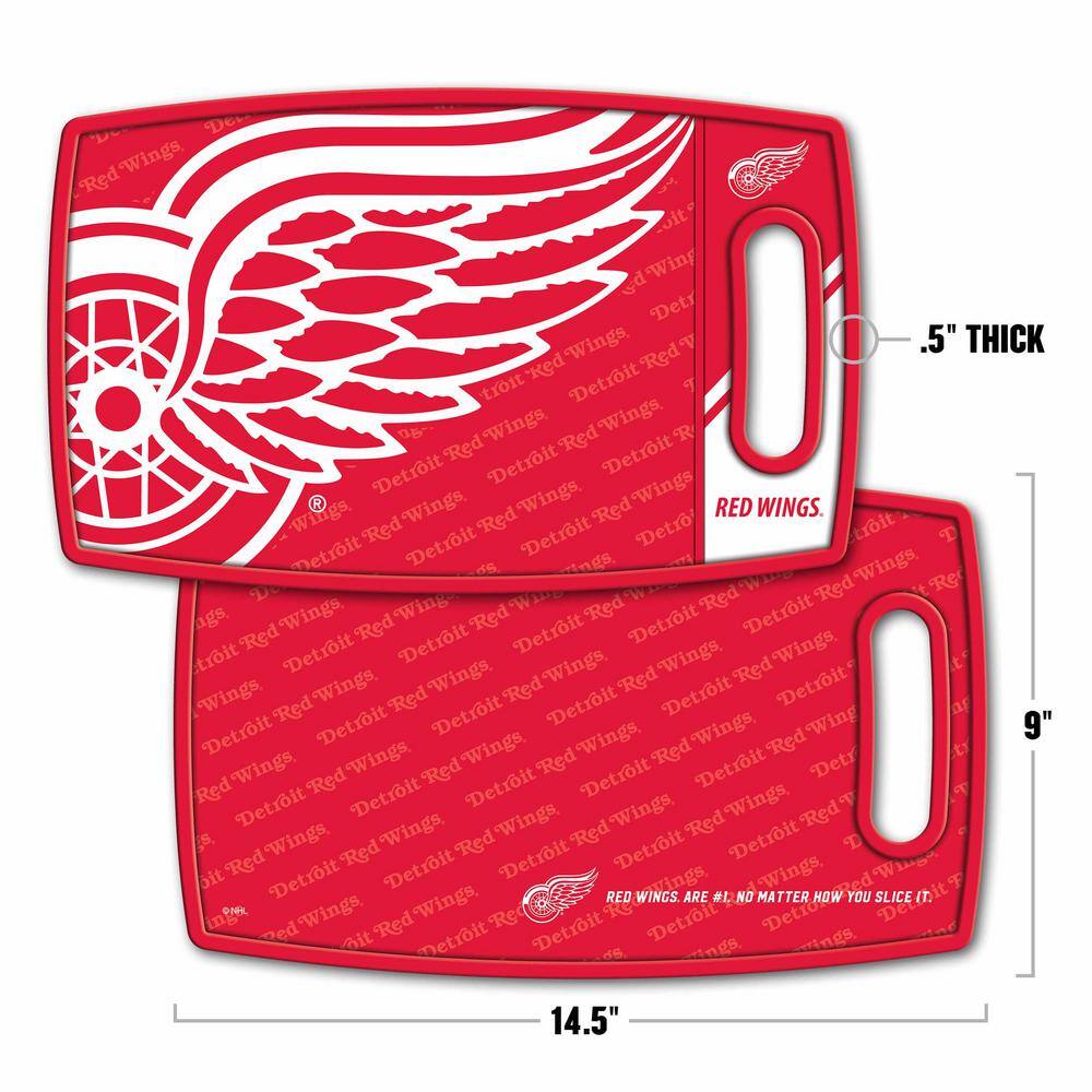 NHL Detroit Red Wings Logo Series Cutting Board 9in x 0.5in- Rectangle- Manufactured Wood and polypropylene - Hercitys