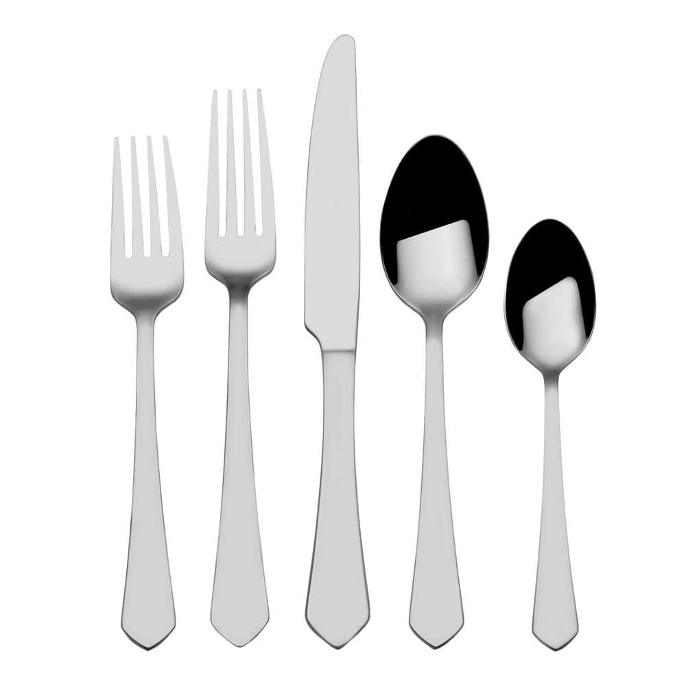 Almond 20-pc Flatware Set, Service for 4 Stainless Steel, 18/0 - Hercitys
