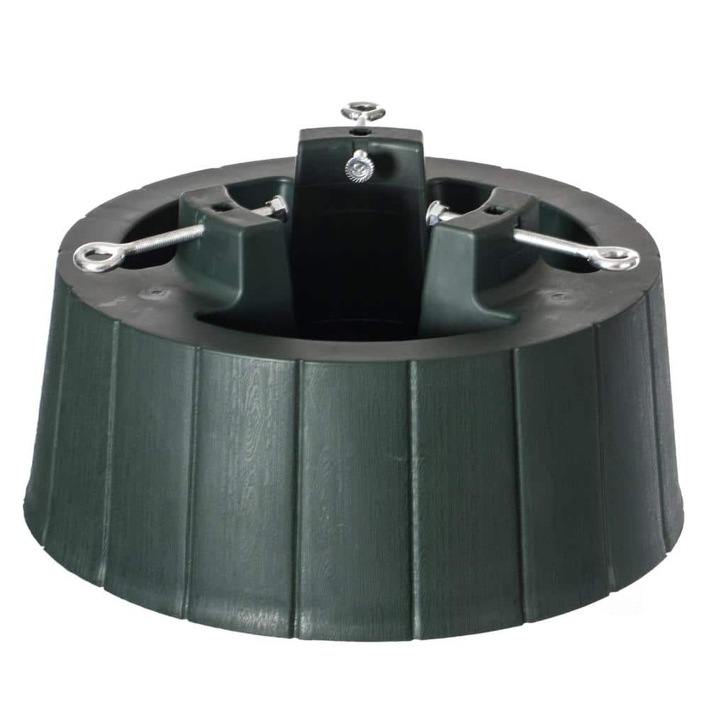 Green Plastic Christmas Tree Stand with Screw Fastener - Hercitys