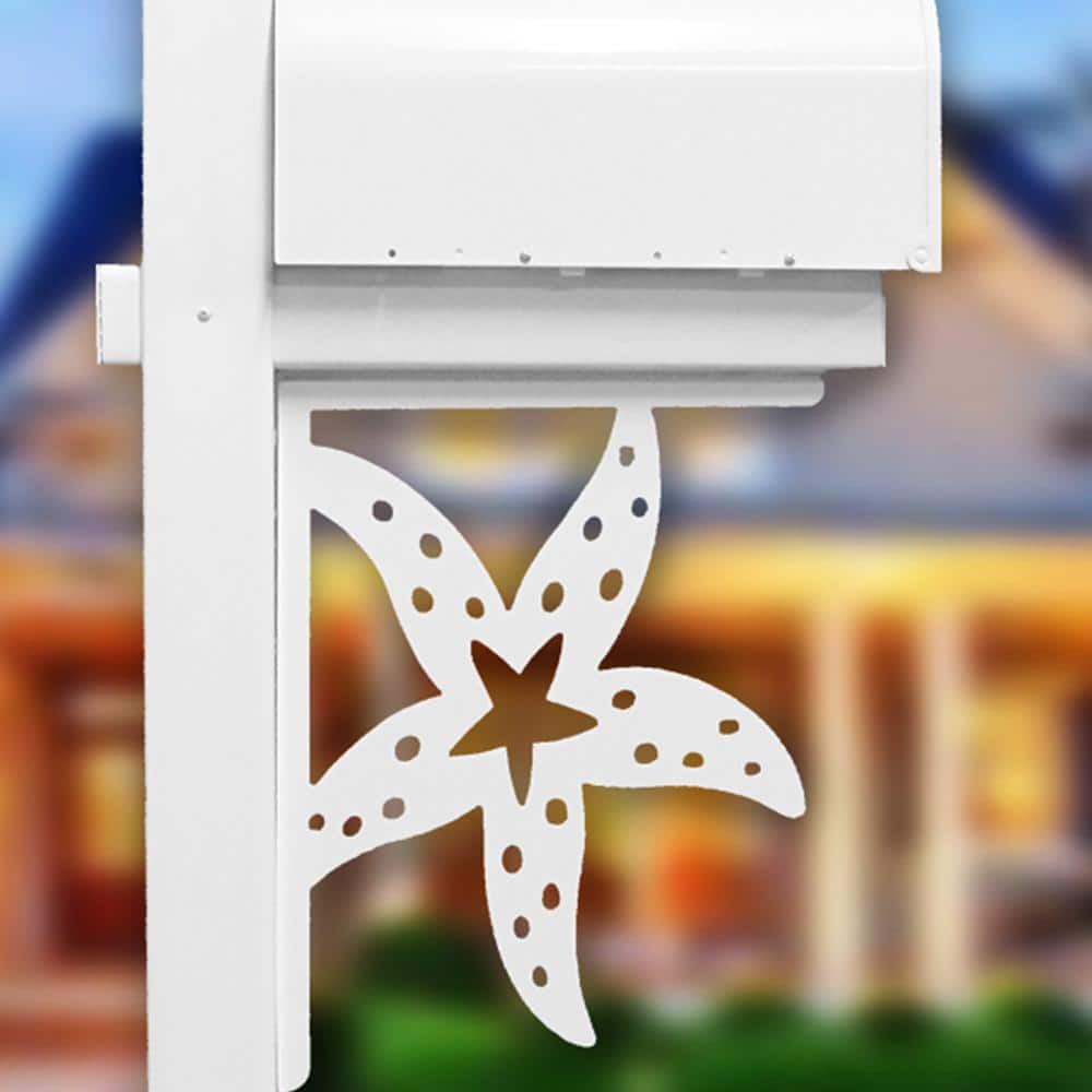 Decorative 16 in. Paintable PVC Starfish Mailbox or Porch Bracket - Hercitys