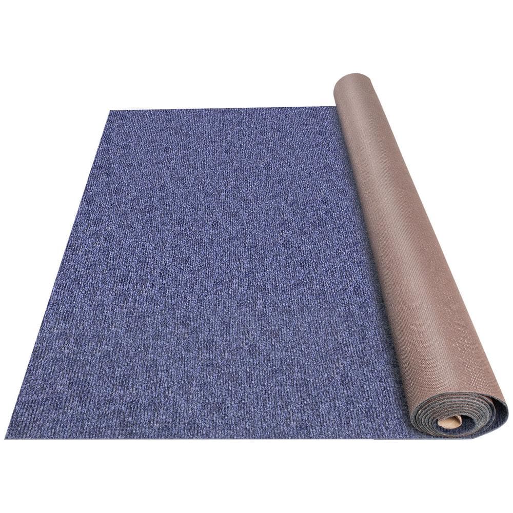 Marine Carpet 6 sq. ft. W x 20 oz. Marine Grade Texture Carpet Blue Outdoor Rug Non-Slide Polyester Rug Full Roll Carpet - Hercitys