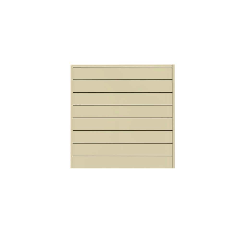 Home 6 in. x 4 ft. x 4 ft. Heavy Duty PVC Slatwall Organizer Panel Set in Sandstone - Hercitys