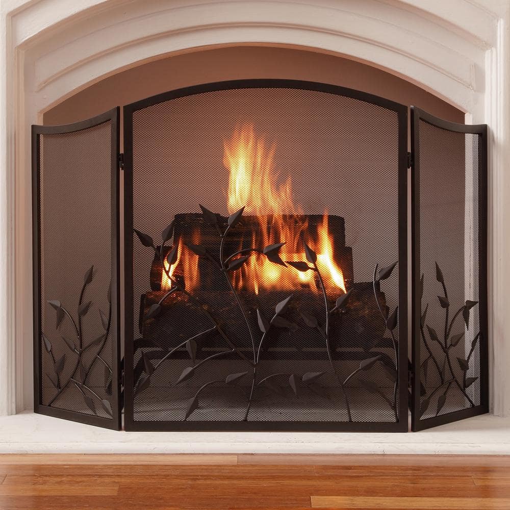 Waverly 3-Panel Fireplace Screen in Colonial Brown - Hercitys