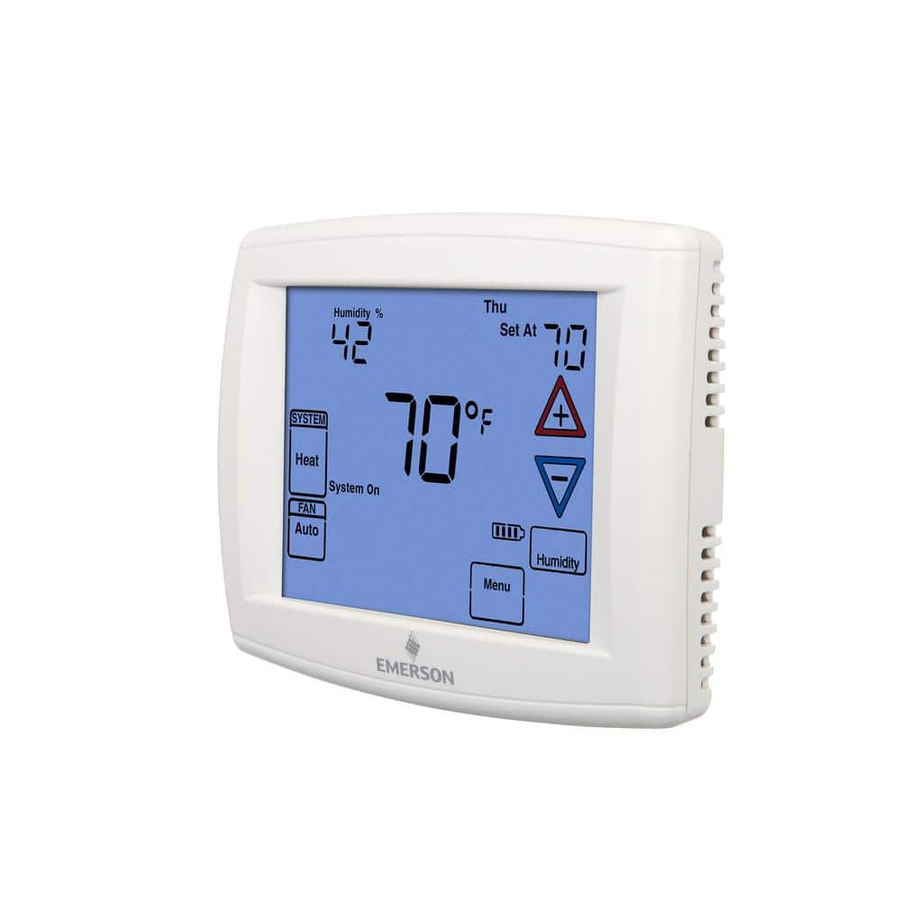90 Series Blue, 7 Day Programmable, Univeral (4H/2C) Touchscreen Thermostat with Humidity Control - Hercitys