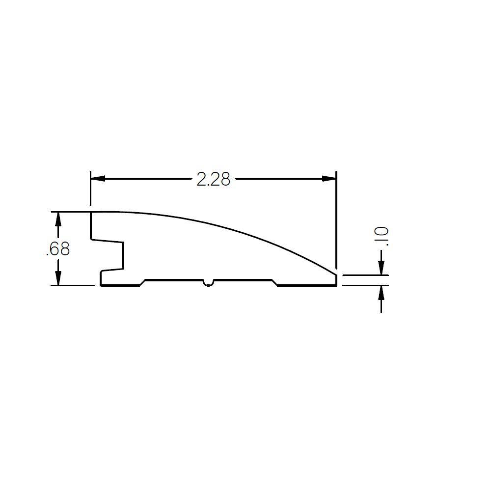 Philo 0.68 in. Thick x 2.28 in. Wide x 78 in. Length Wood Reducer Solid Hardwood Trim - Hercitys