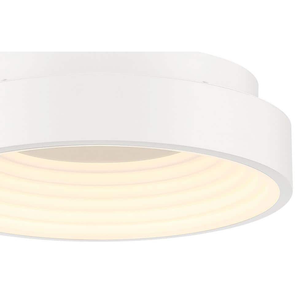 Conc 15 in. 1-Light White LED Flush Mount - Hercitys
