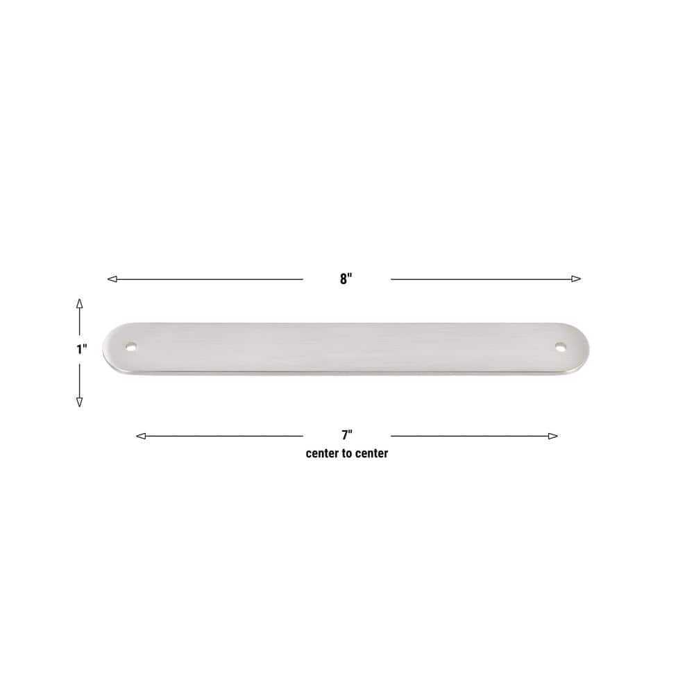 8 in. Rounded Cabinet Backplate 7 in. Center to Center, 8343-178-SN - Hercitys
