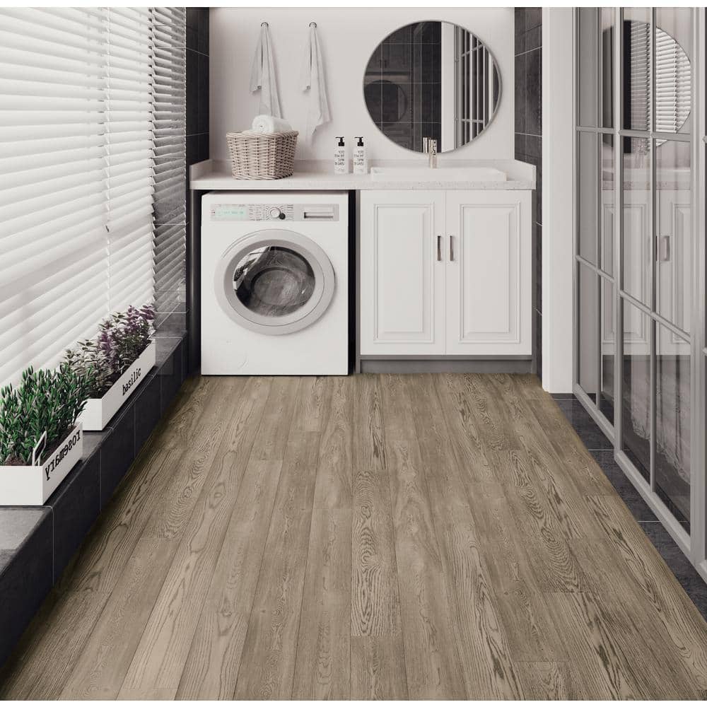 Cinder Cone Oak 0.28 in. T x 6.5 in. W Waterproof Engineered Hardwood Flooring (21.8 sq. ft./case) - Hercitys