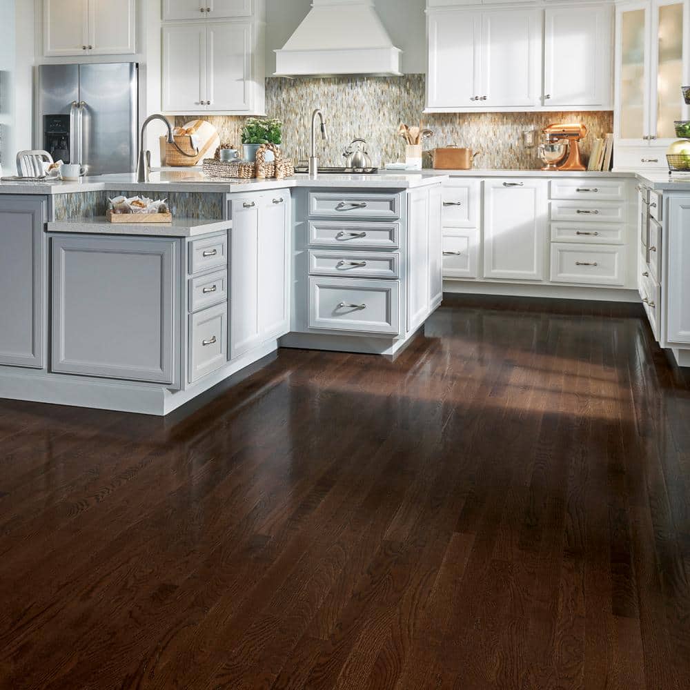 American Originals Barista Brown Oak 3/8 in. T x 3 in. W T+G Smooth Engineered Hardwood Flooring (22 sq.ft./ctn) - Hercitys
